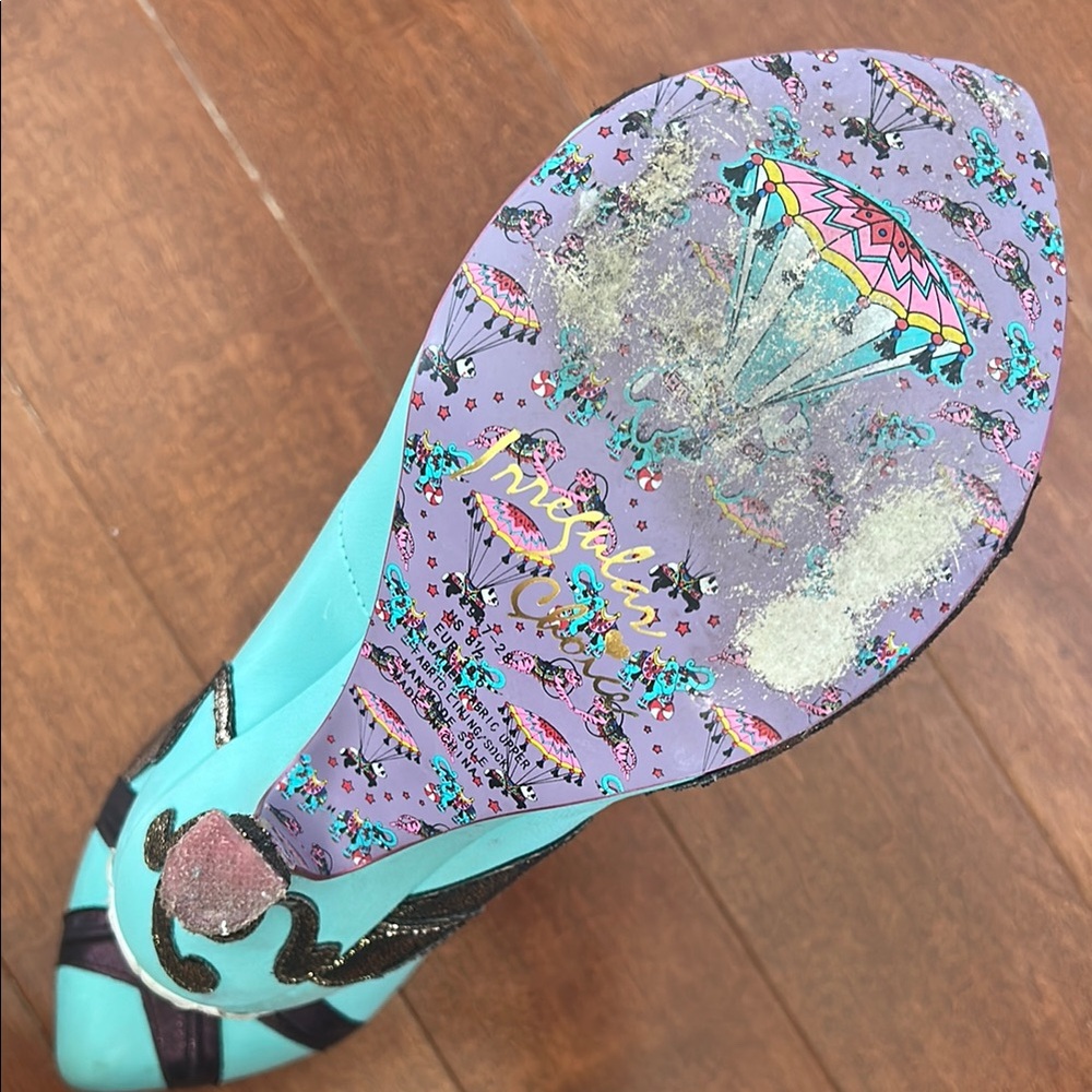 Irregular Choice - “Lady W” mint with metallic sea shells - Picture 4 of 4